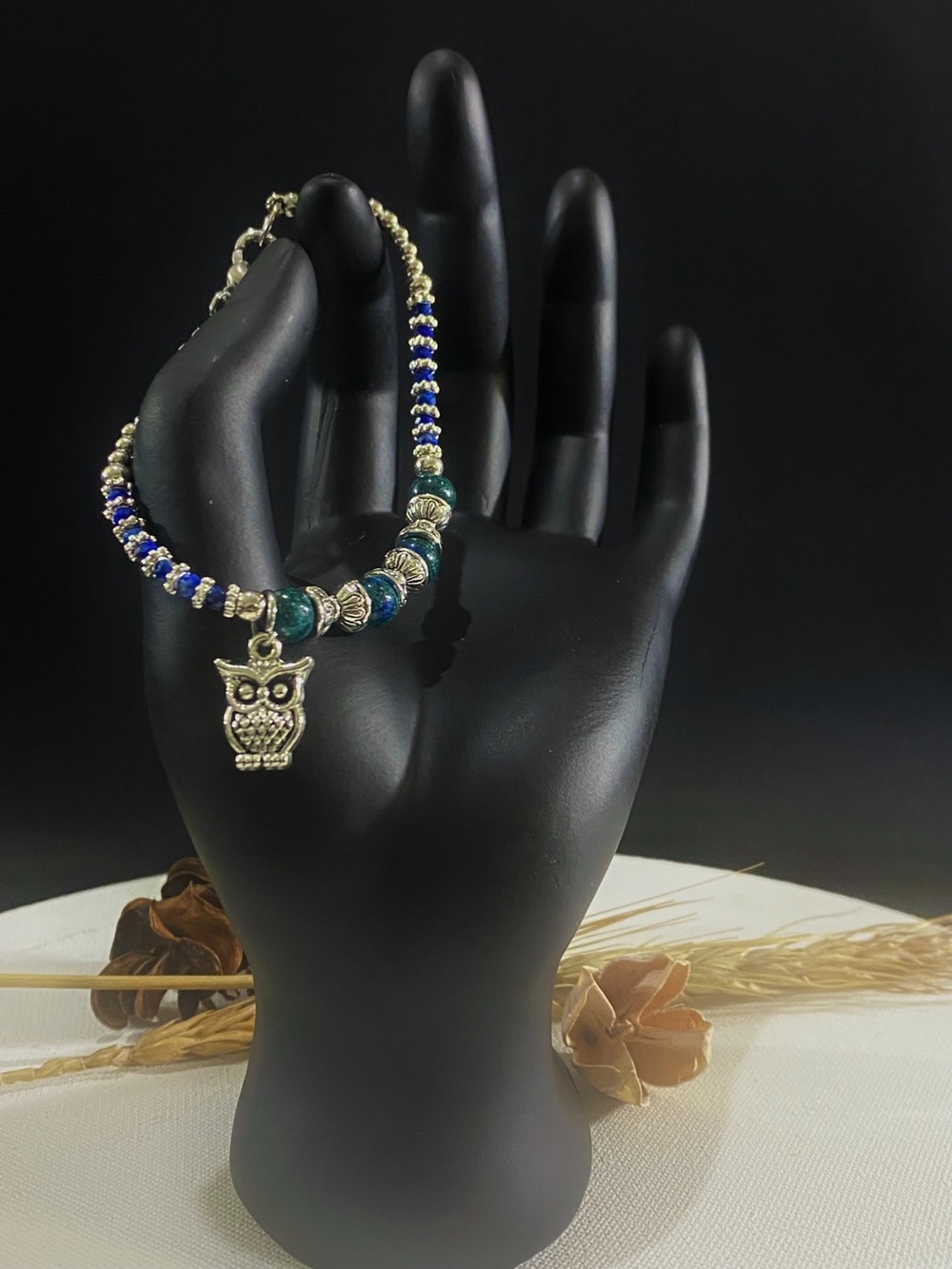 Women’s Bracelet lapis Lazuli,  Chrysocolla Azurite Crystal Beads